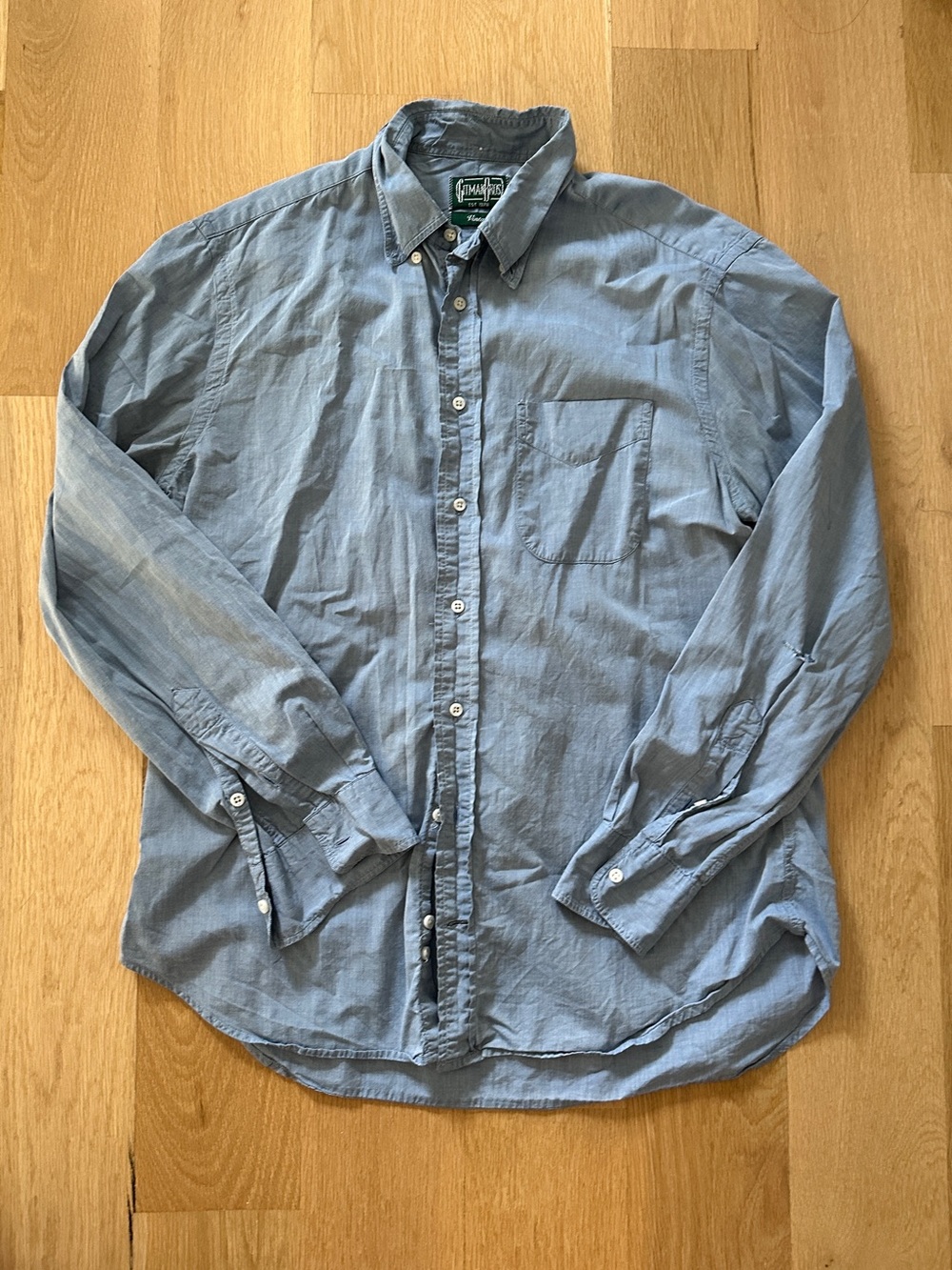 Gitman vintage Men's Light Blue Button-Up Shirt